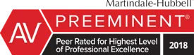 AV preeminent- peer rated for highest level of professional excellence